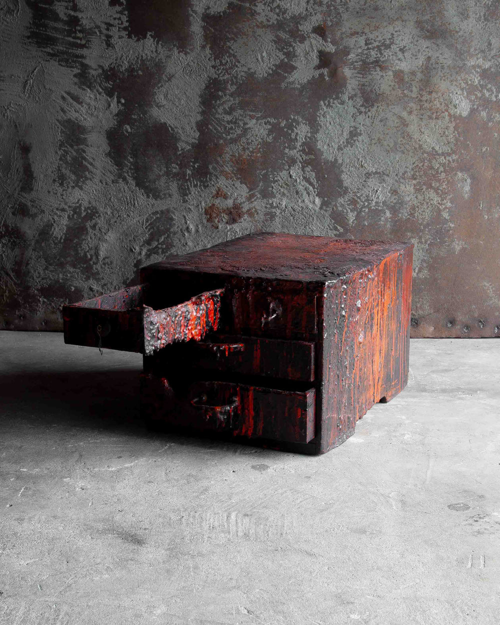 Old Abstract lacquer Drawer