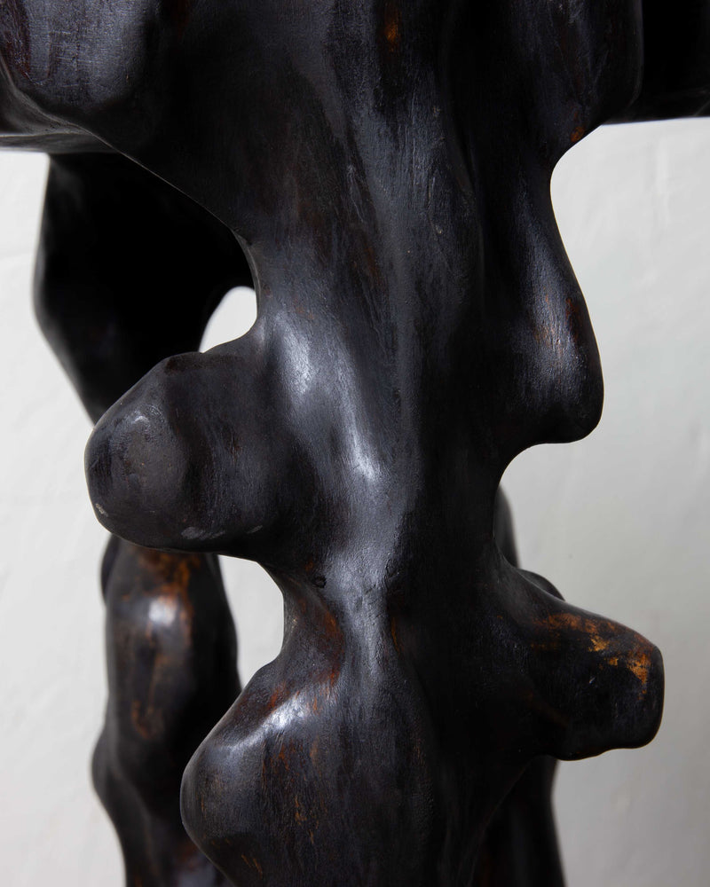 
                  
                    Old Black Wood Display Stand
                  
                